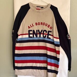 Enyce Men's Crewneck Sweater - Navy, Red, and Cream